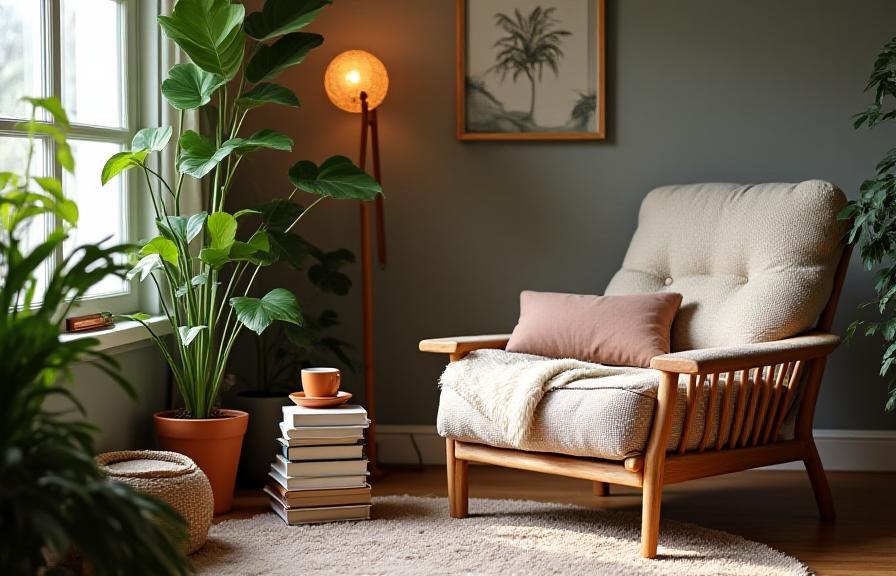 Inspirativan dizajn enterijera sa biljkama i knjigama