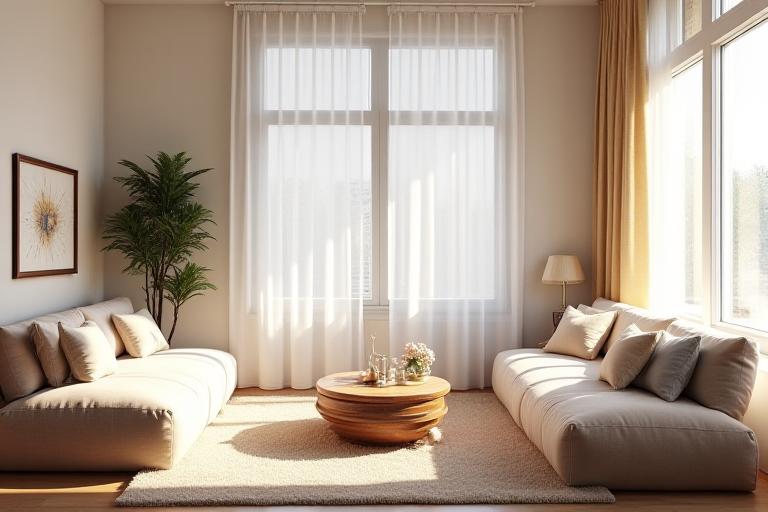 Svetli i moderni dnevni boravak u toplim bojama